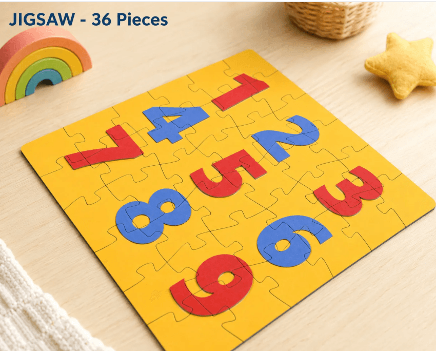 Jigsaw Puzzle - 36 Pieces - Numbers, PLA