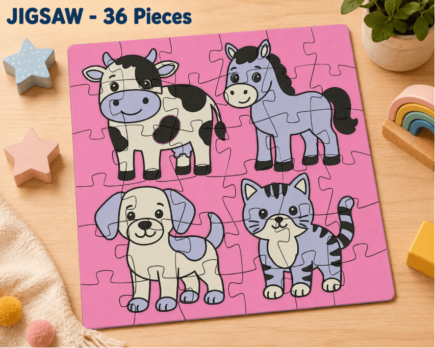 Jigsaw Puzzle - 36 Pieces - Pets, PLA
