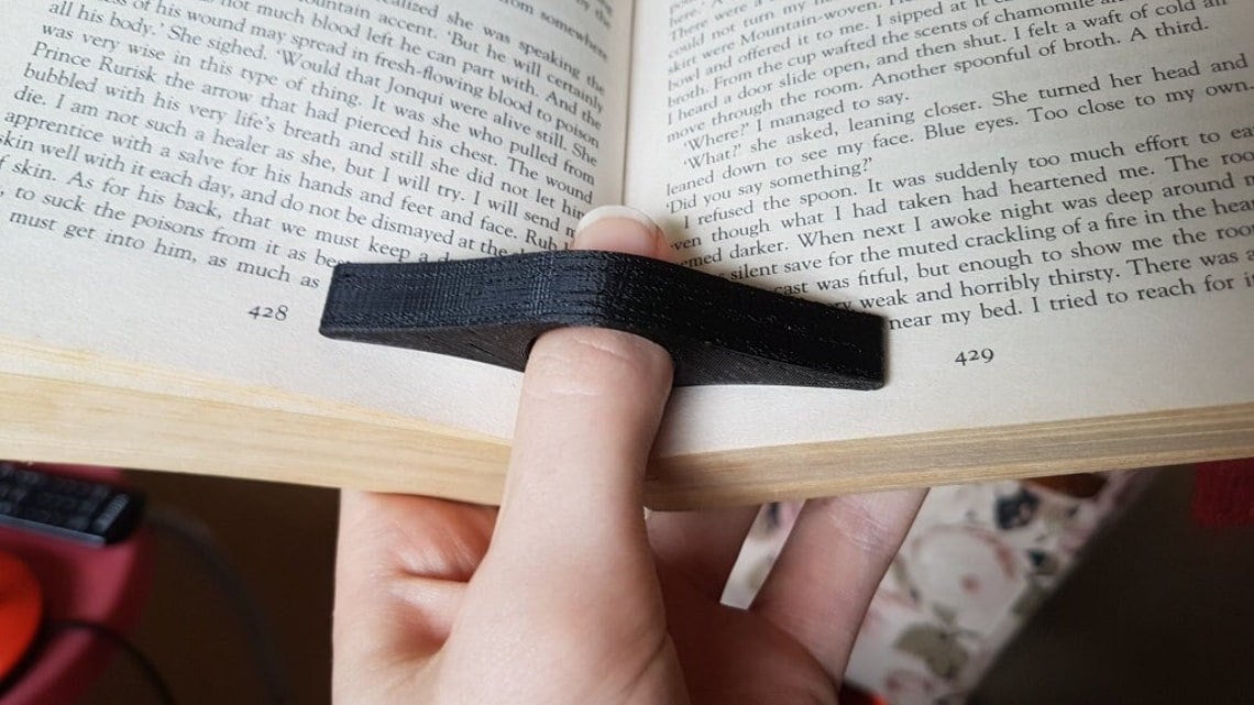 Ergonomic Book Page Holder & Marker, PLA Silk